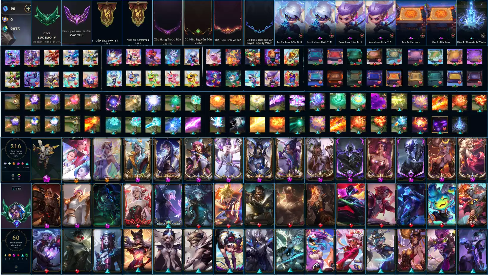 LOL TFT VIP Dư 0 Huy Chương Rank TFT Lục Bảo  - Rất Nhiều Khung Đẹp 216 Skin - Lv 332- Full Tướng - Nhiều Hàng Hiệu Đa Sắc 60 - Còn Đổi Tên TFT - TFT VIP Như Ảnh Thông Tin Hỗ Trợ Đầy Đủ - Bảo Hành 100%